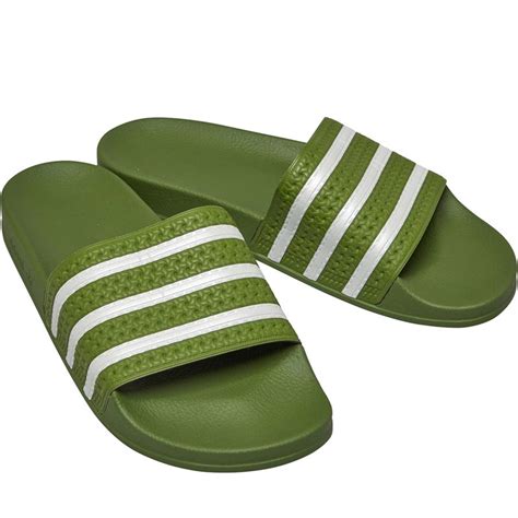 adidas heren slipper groen|adidas heren slips.